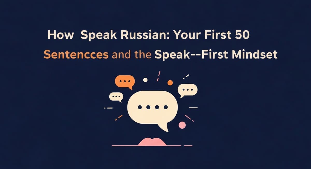 How to Speak Russian: Your First 50 Sentences and the Speak-First Mindset